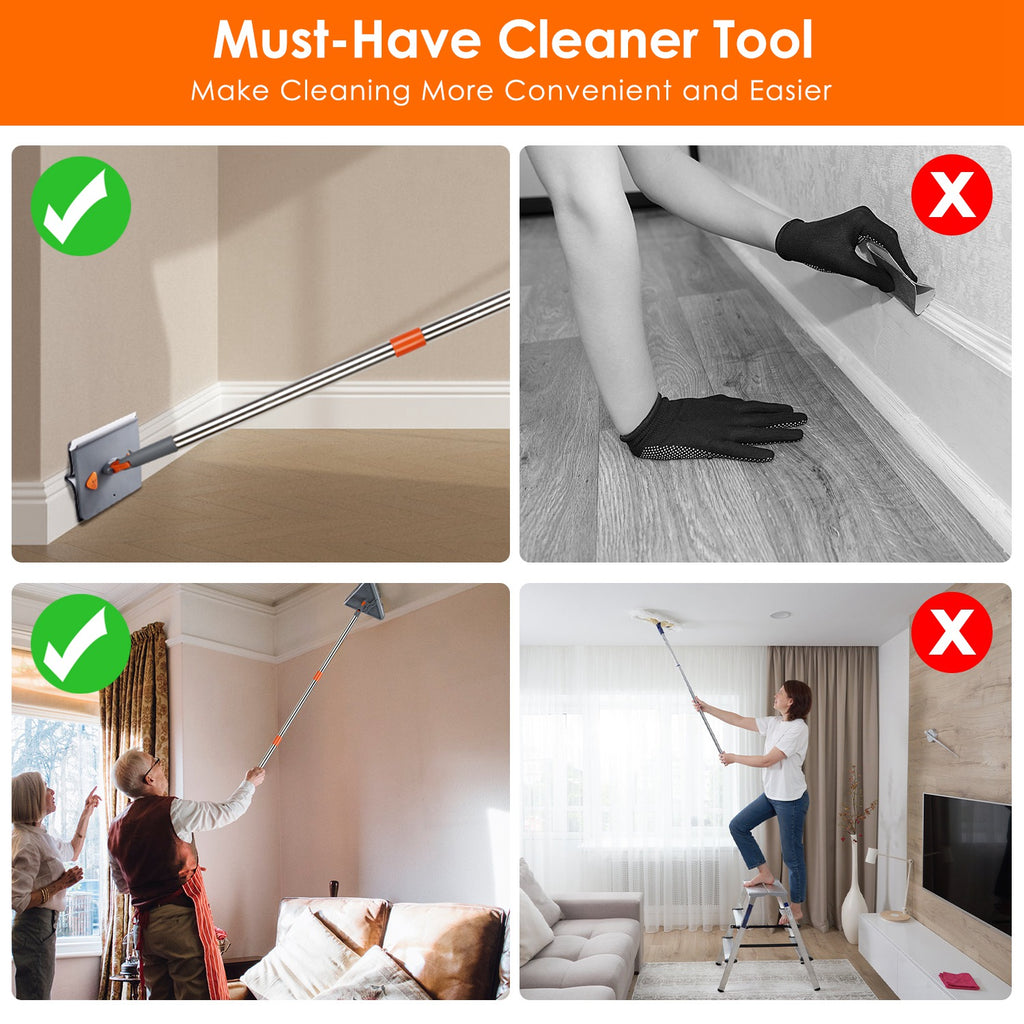 2-in-1 Baseboard and Wall Cleaning Mop