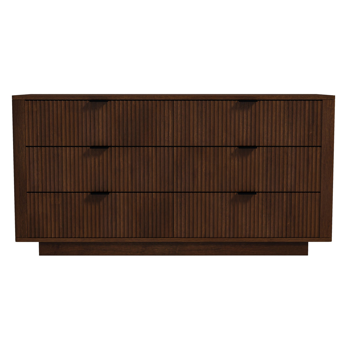 Mid-Century Walnut 6-Drawer Dresser