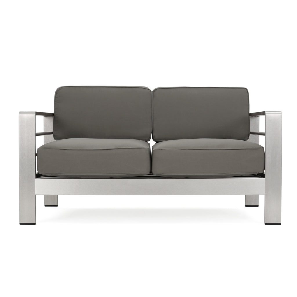 Loveseat Sofa with Track Arms, Khaki