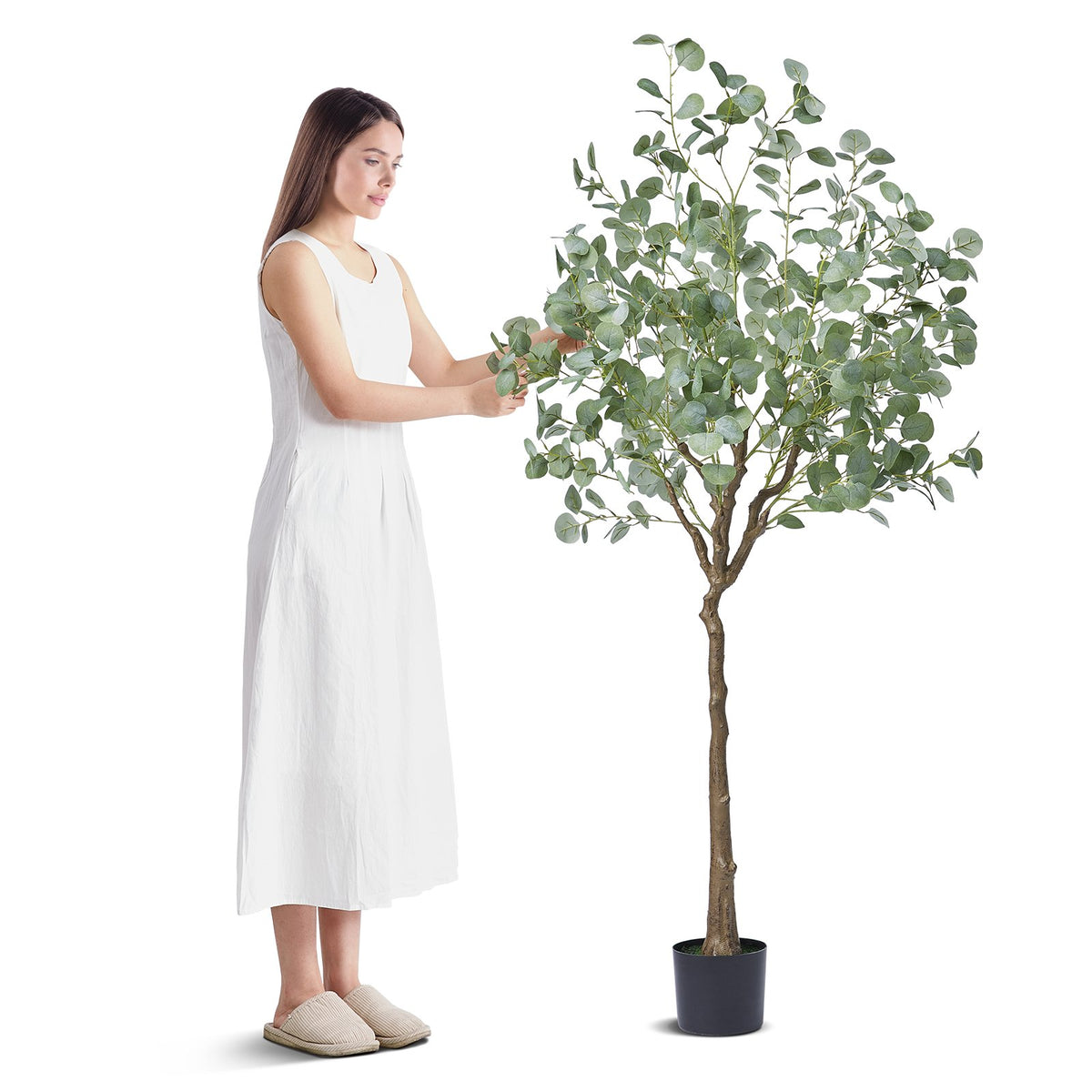 6 ft Artificial Eucalyptus Tree in Pot