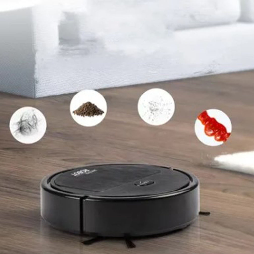 Compact Robot Vacuum Cleaner, Black