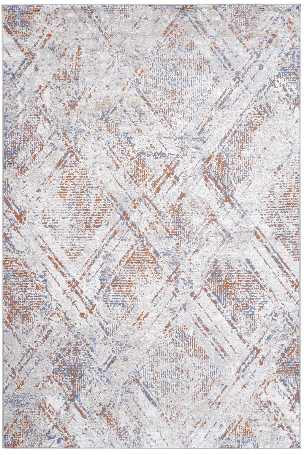 Beige Geometric Area Rug, 5 x 7 ft