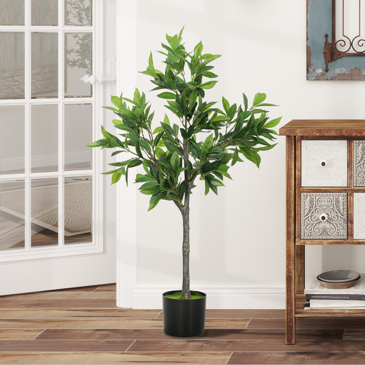 Artificial Laurel Tree in Pot with 345 Leaves