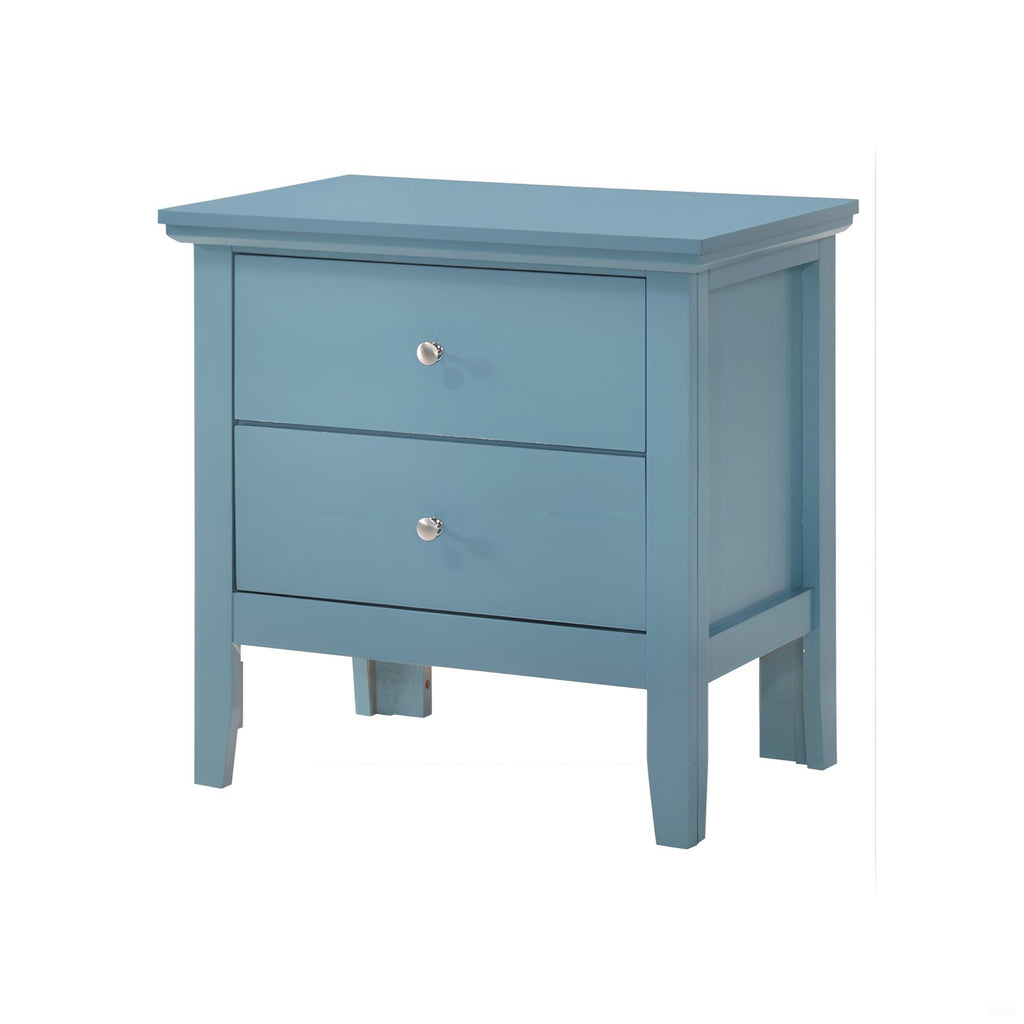 Teal Nightstand with Drawers