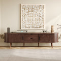 Mid-Century TV Stand with Tambour Doors, 70 in