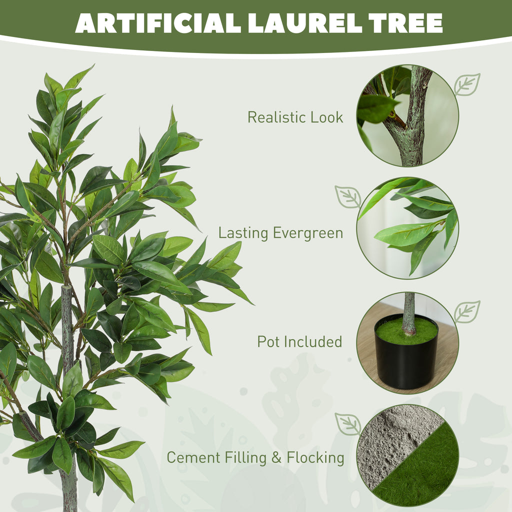Artificial Laurel Tree in Pot with 345 Leaves