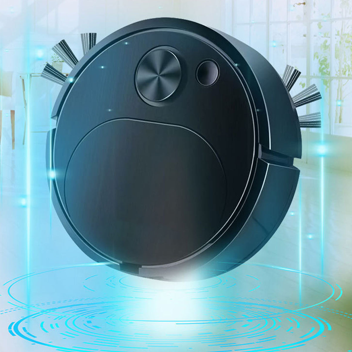 Compact Robot Vacuum Cleaner, Black