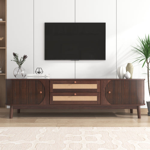 Rattan TV Stand for TVs up to 75 in