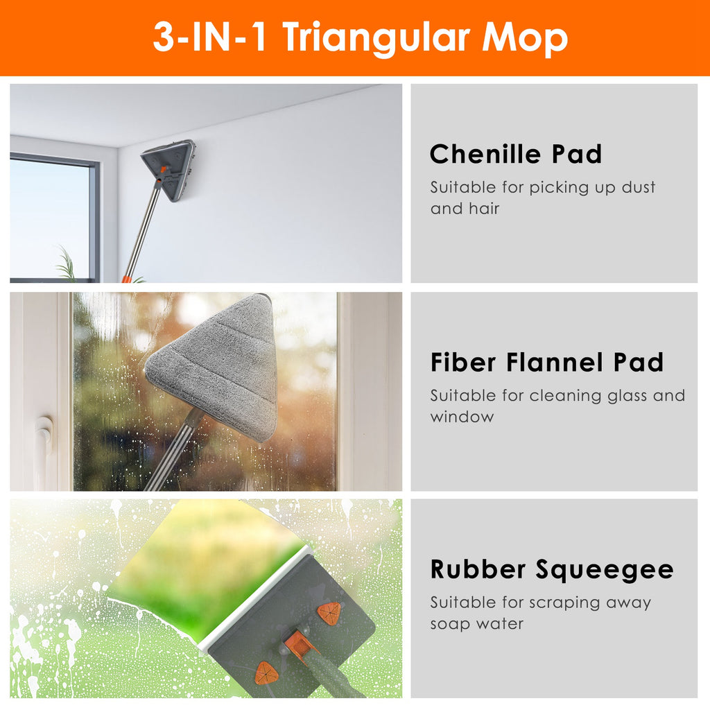 2-in-1 Baseboard and Wall Cleaning Mop