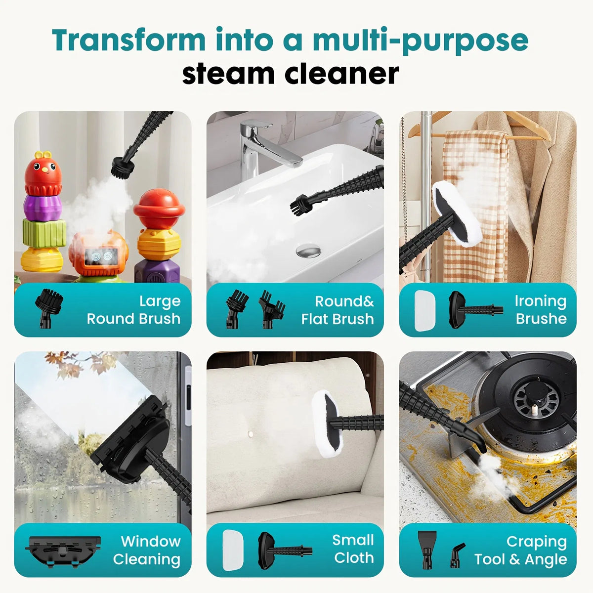 10-in-1 Steam Mop, 1550W