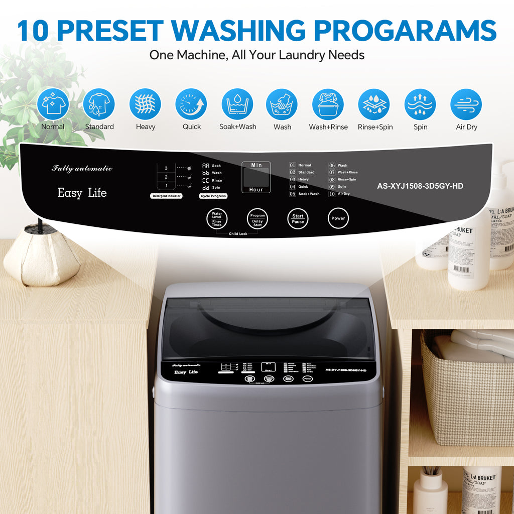 Fully Automatic Portable Washer, 7.7 lb