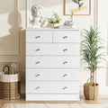 Modern 6-Drawer Dresser, White