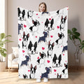 Fleece Dog Throw Blanket, 60 x 80-Inch