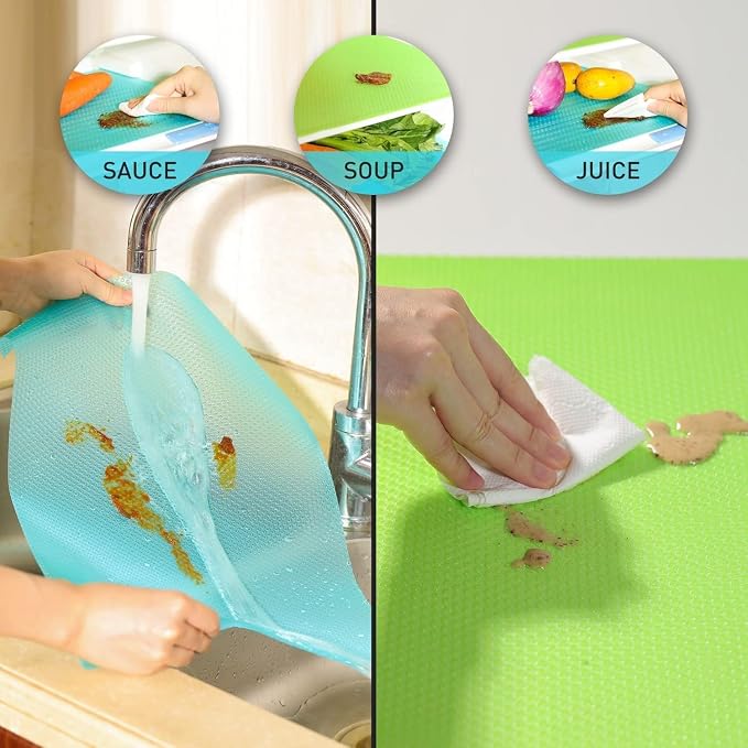Washable Fridge Shelf Liners, 7-Pack