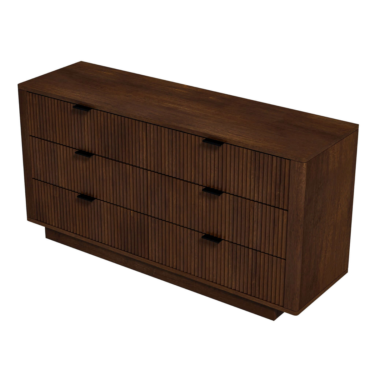 Mid-Century Walnut 6-Drawer Dresser