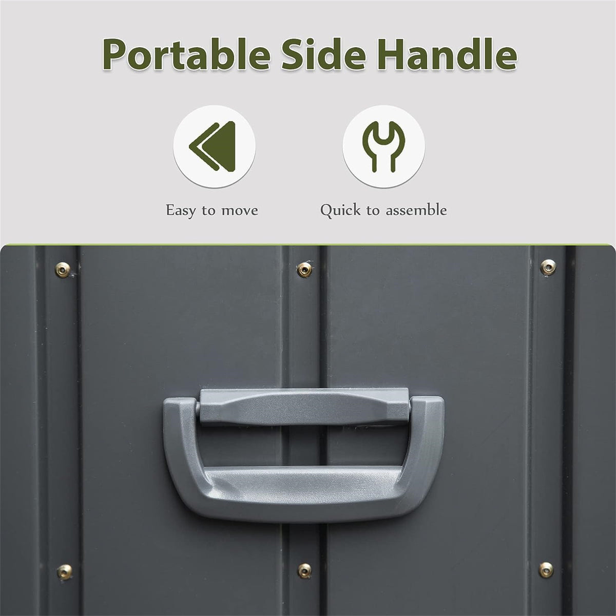 120-Gallon Waterproof Outdoor Deck Box, Dark Gray