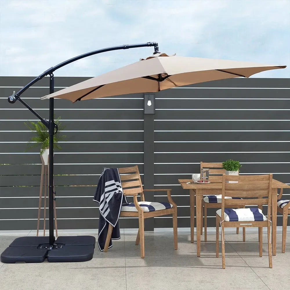 10 ft Offset Cantilever Umbrella with Crank, Tan