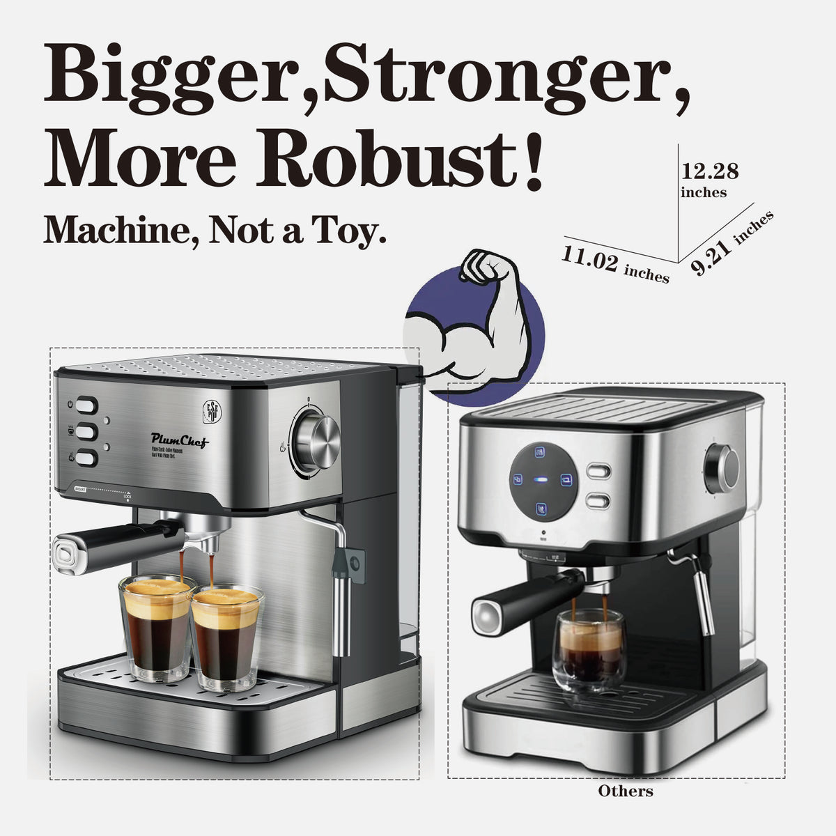 20-Bar Espresso Machine with Milk Frother