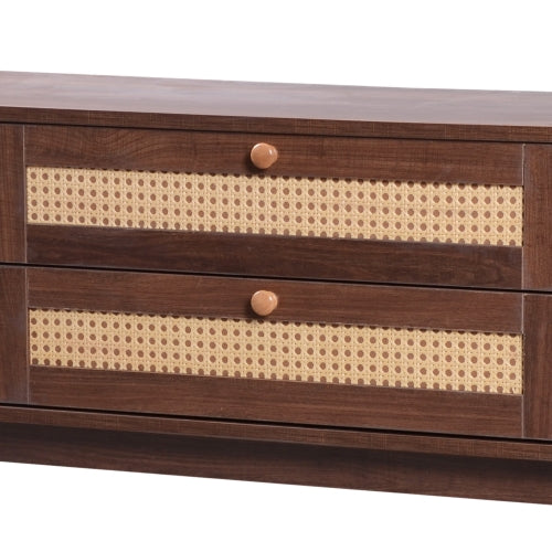 Rattan TV Stand for TVs up to 75 in