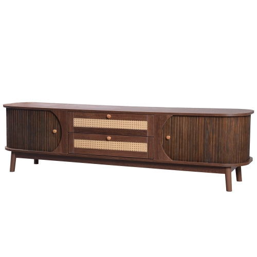 Rattan TV Stand for TVs up to 75 in