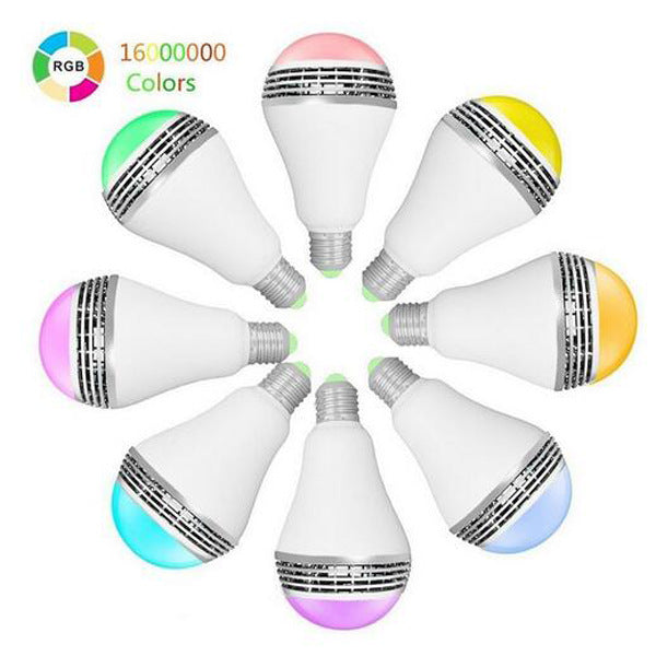 LED Bluetooth Speaker Smart Bulb, E27, RGB