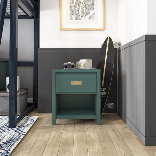 1-Drawer Nightstand, Green