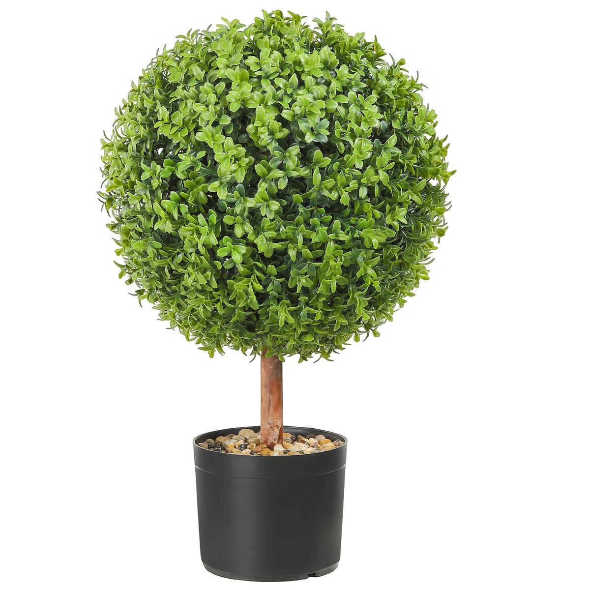 Artificial Boxwood Balls in Pots, 16-Inch, Set of 2