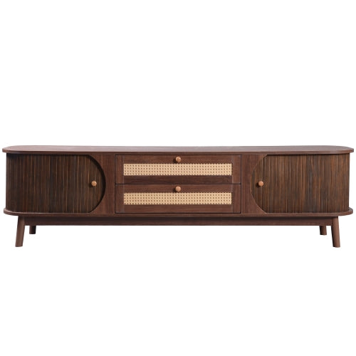 Rattan TV Stand for TVs up to 75 in