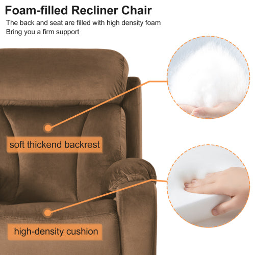 Power Lift Recliner Chair with Remote, Brown