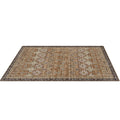 Washable Vintage Area Rug, 9 x 12 ft, Brown Green