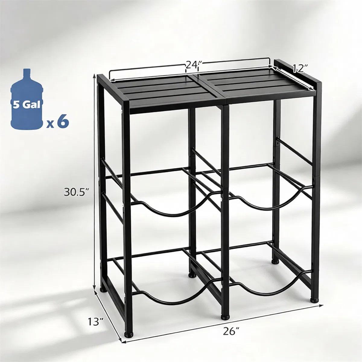Water Jug Rack for Four 5-Gallon Bottles