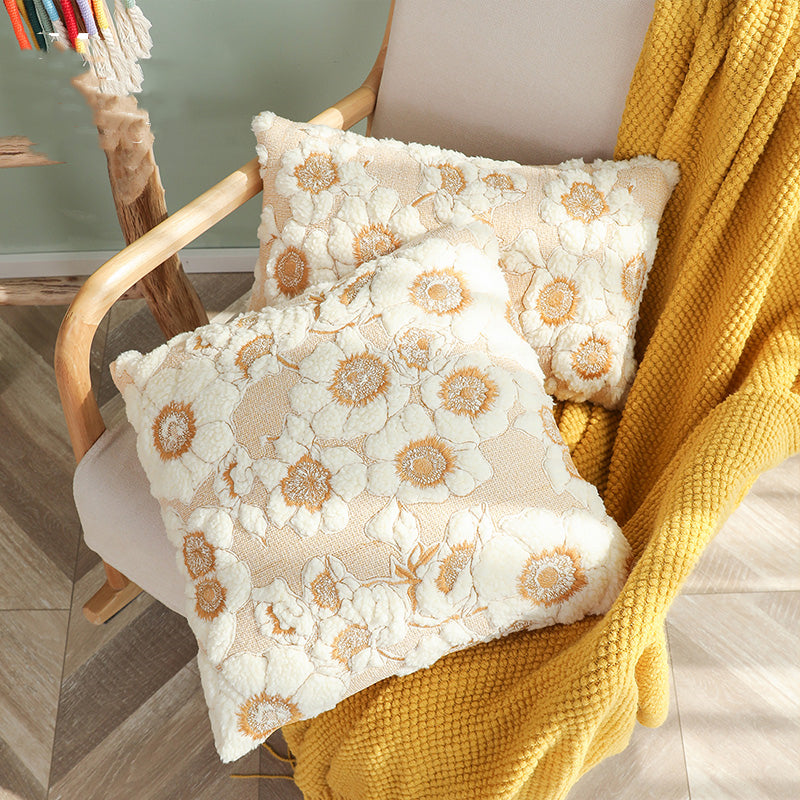 French Vintage Sunflower Pillow Cover