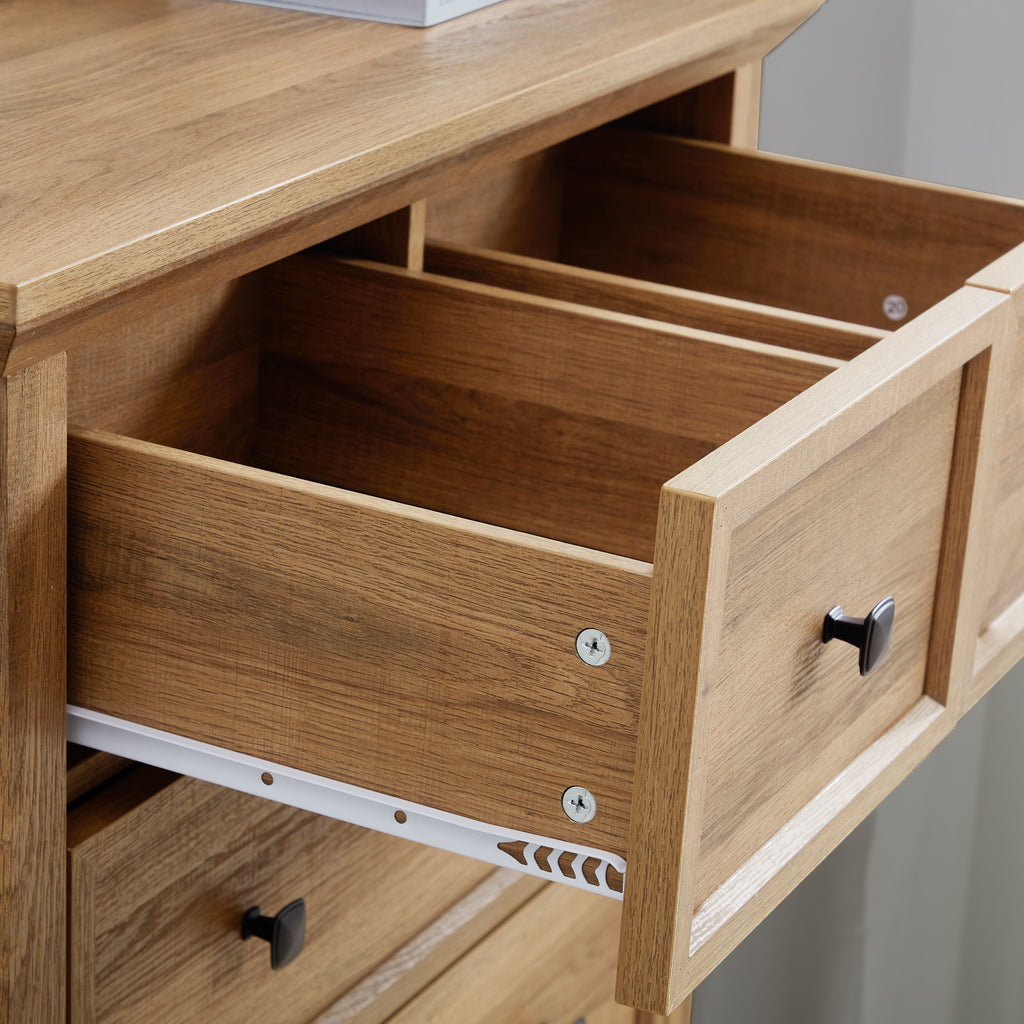 6-Drawer Tall Chest of Drawers, Oak