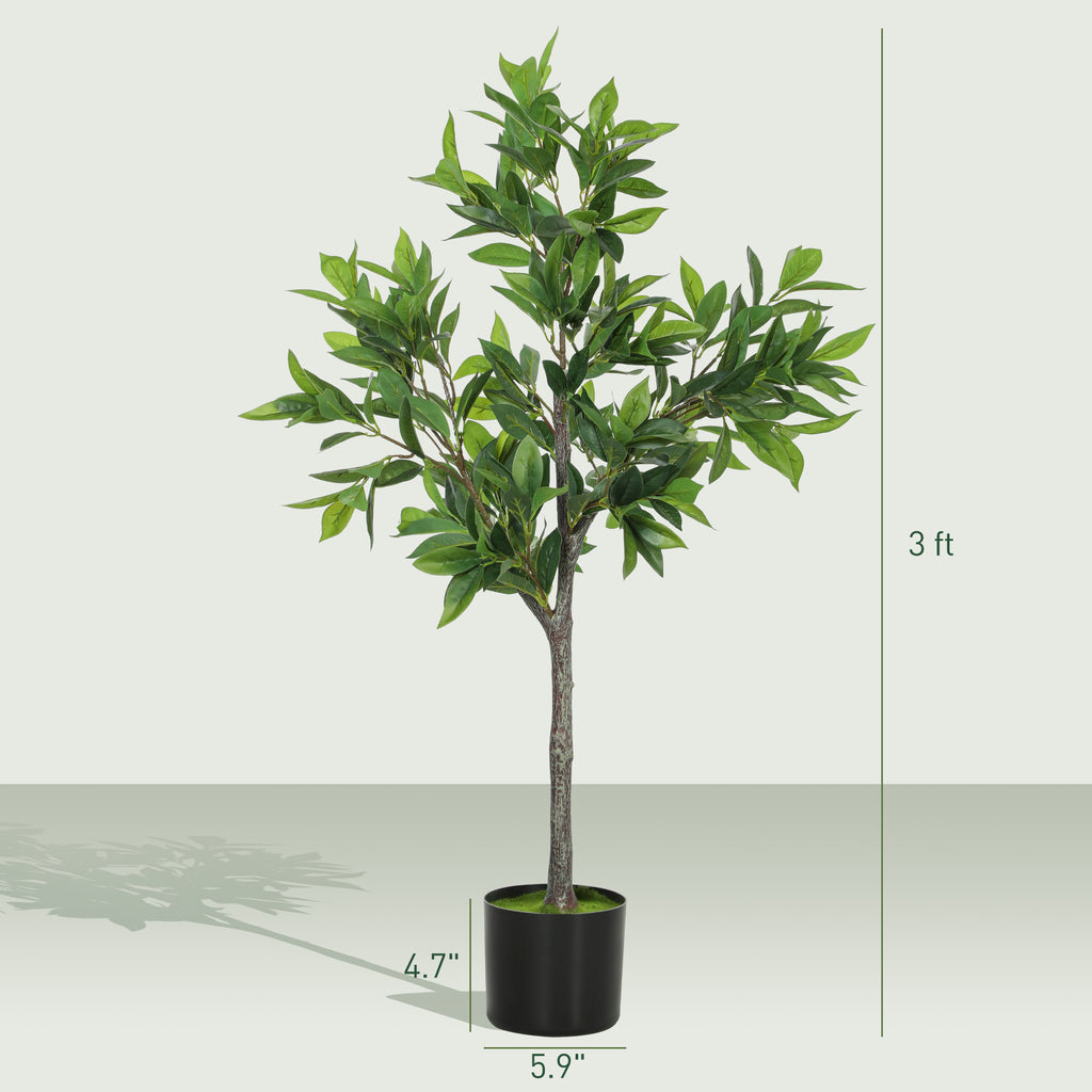 Artificial Laurel Tree in Pot with 345 Leaves