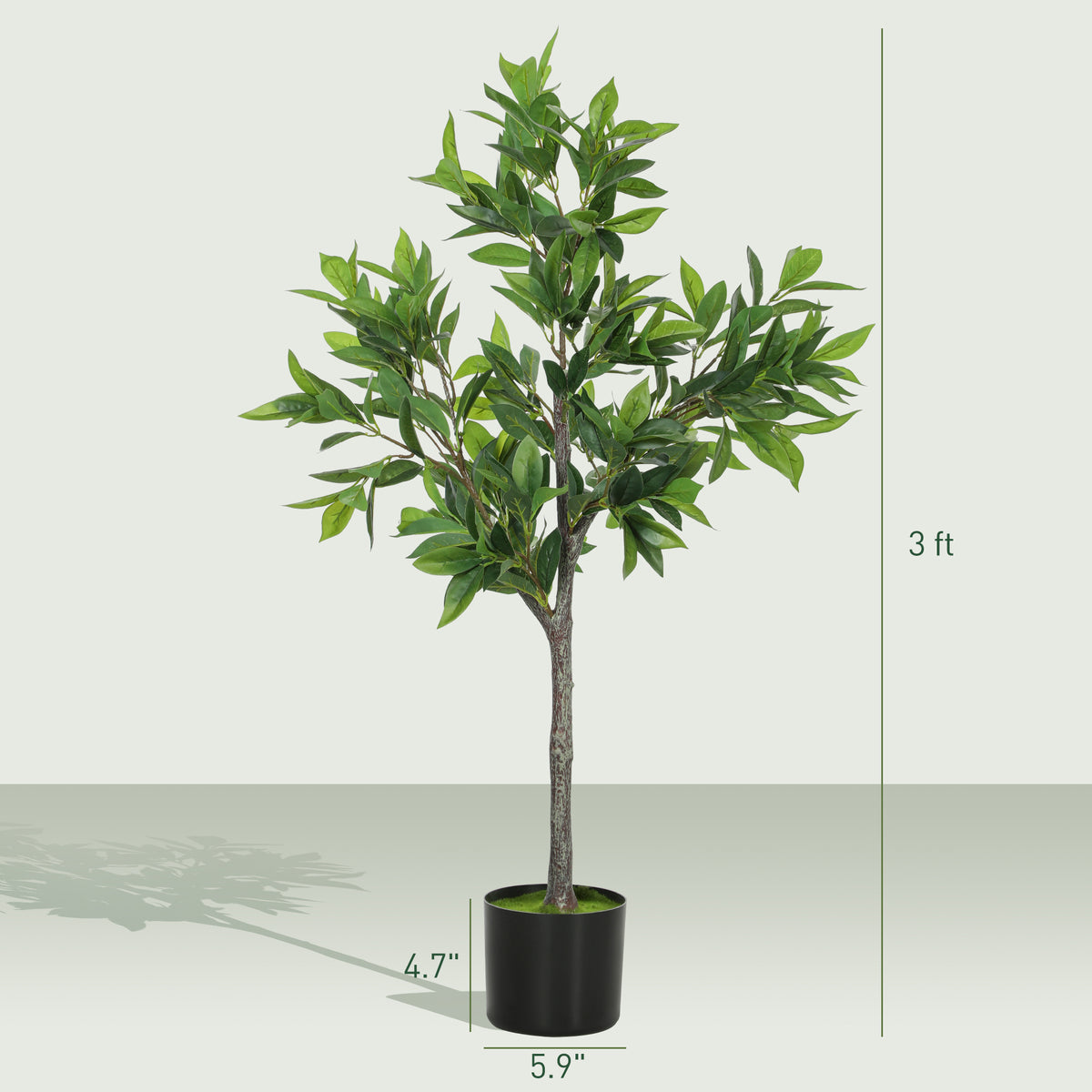 Artificial Laurel Tree in Pot with 345 Leaves