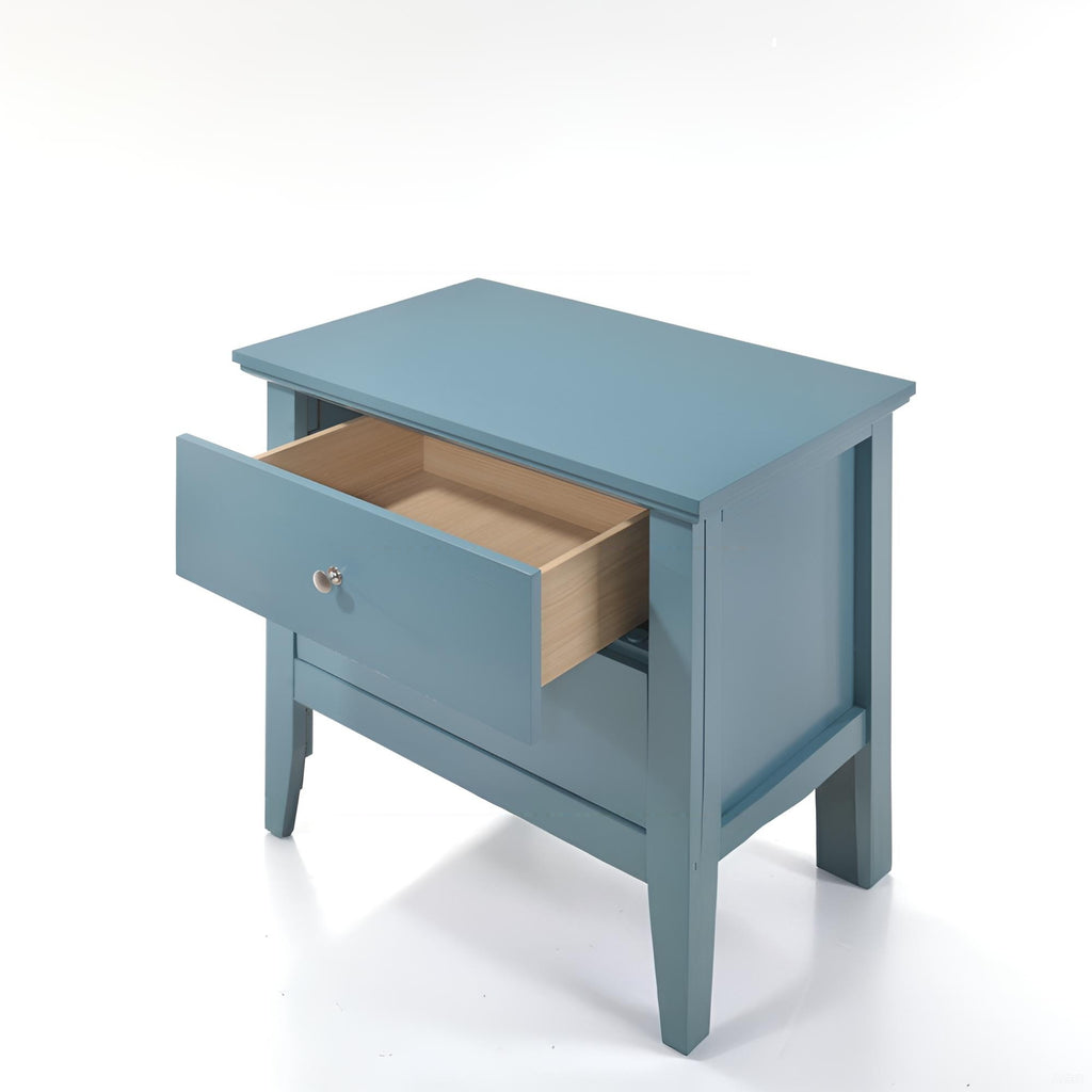 Teal Nightstand with Drawers