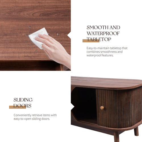 Rattan TV Stand for TVs up to 75 in