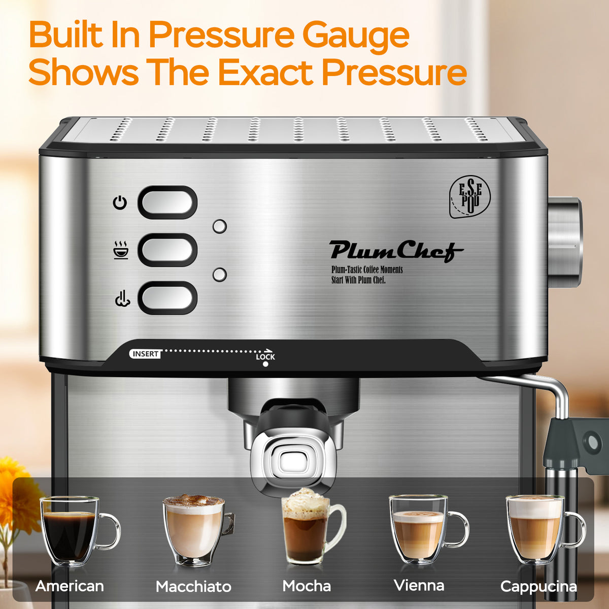 20-Bar Espresso Machine with Milk Frother