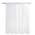 White Sheer Rod Pocket Curtains, 52 x 84-Inch, 2 Panels