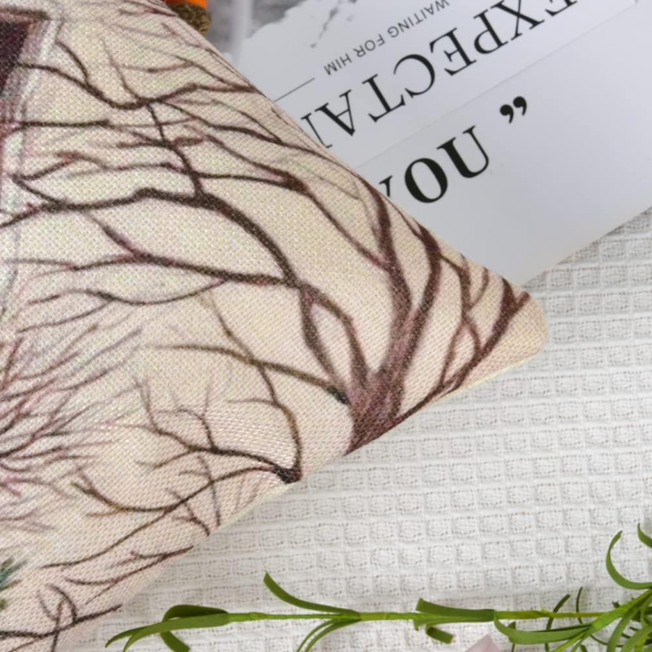 Christmas Linen Pillow Covers, 18 x 18-Inch, Set of 4