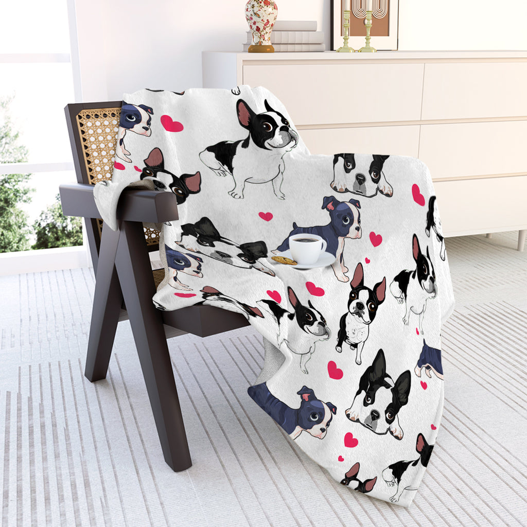 Fleece Dog Throw Blanket, 50 x 60-Inch