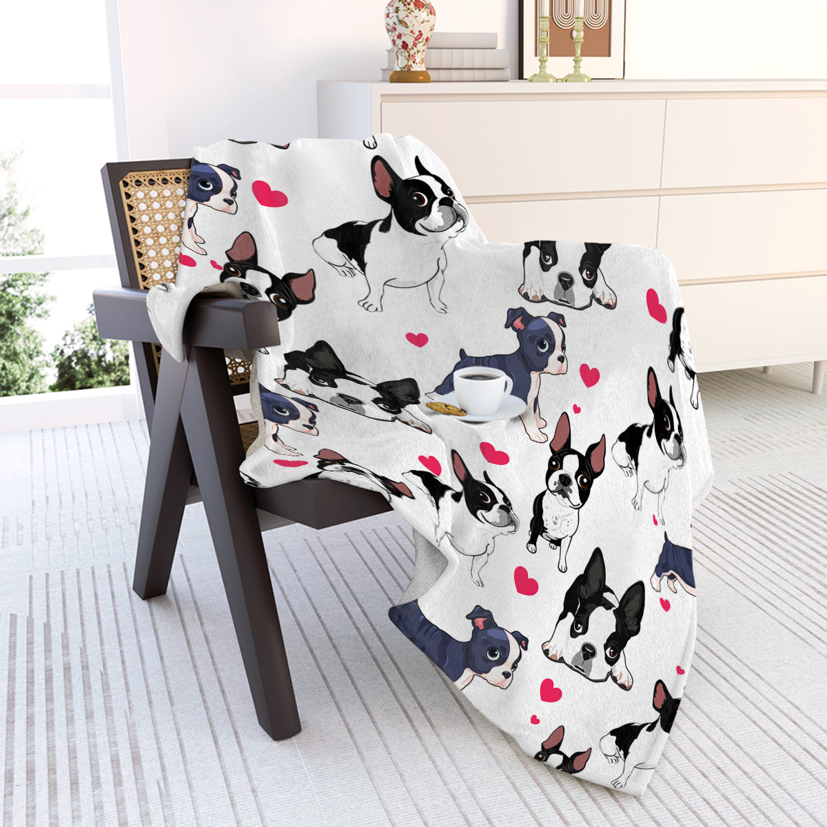 Fleece Dog Throw Blanket, 50 x 60-Inch