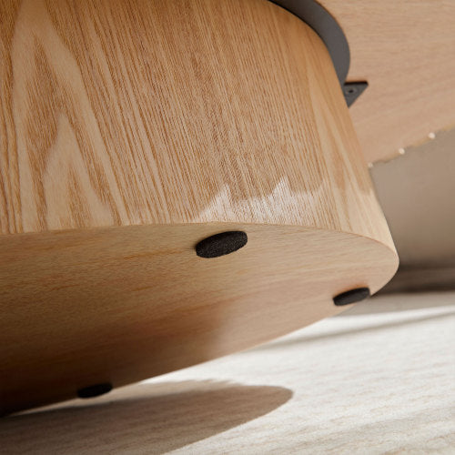 Handmade Drum Coffee Table, Natural Ash