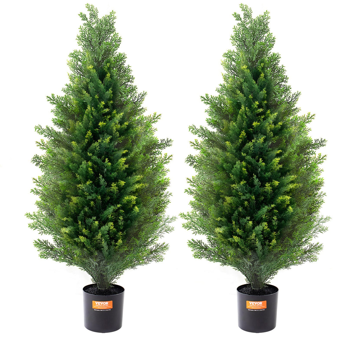 3 ft Artificial Cedar Topiary Trees, Set of 2