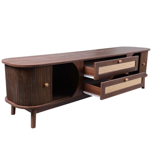 Rattan TV Stand for TVs up to 75 in