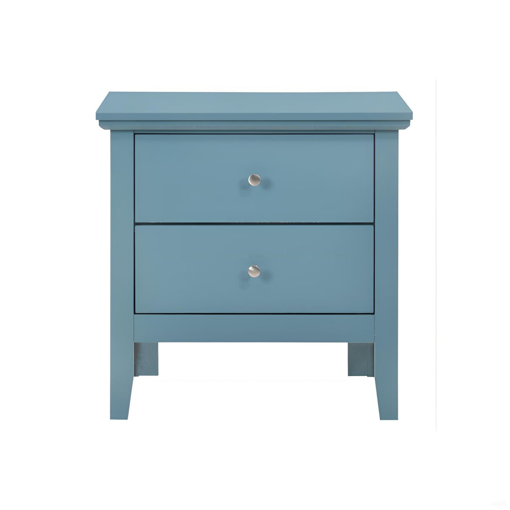 Teal Nightstand with Drawers