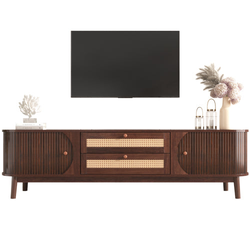 Rattan TV Stand for TVs up to 75 in