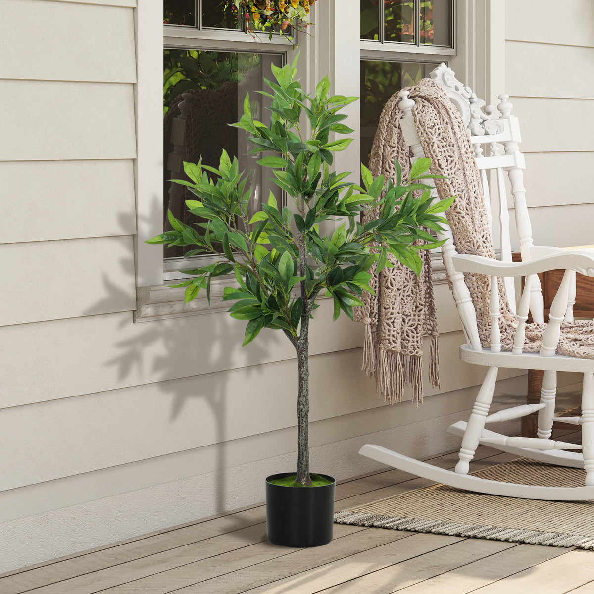 Artificial Laurel Tree in Pot with 345 Leaves