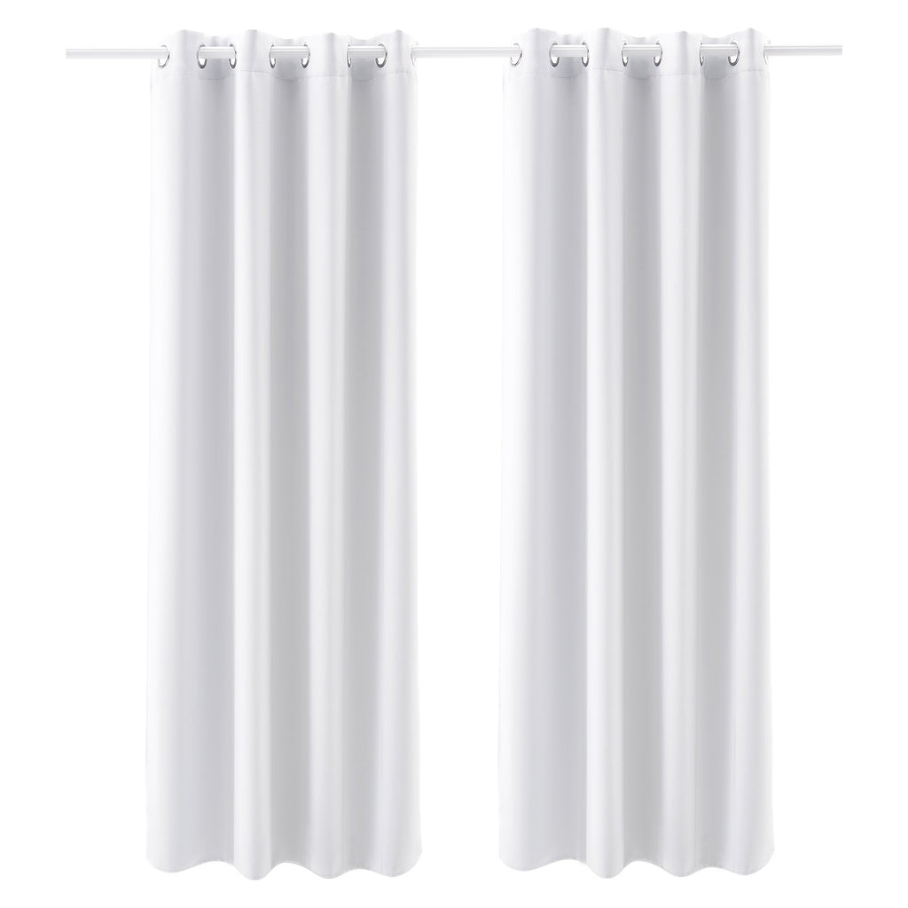 White Room Darkening Grommet Curtains, 52 x 84-Inch, 2 Panels