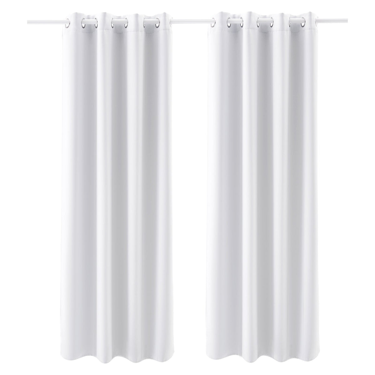 White Room Darkening Grommet Curtains, 52 x 84-Inch, 2 Panels